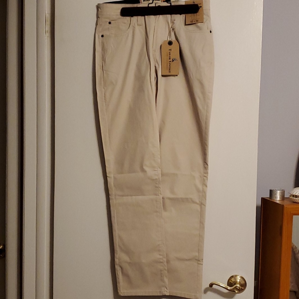 NWT Tailor Vintage Straight Fit Khaki Pants 32X32
